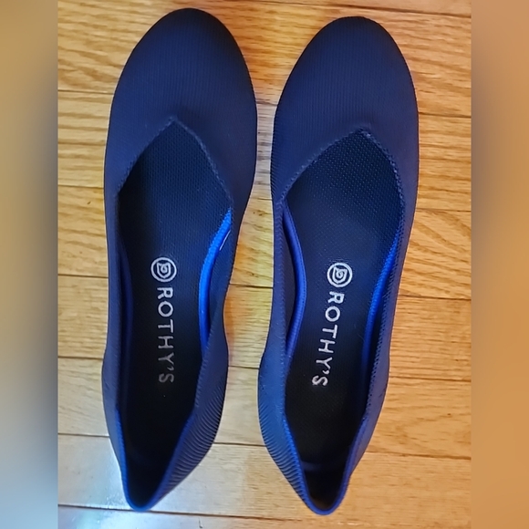 Rothys Navy Blue Ballet Flat Shoes - Picture 2 of 8